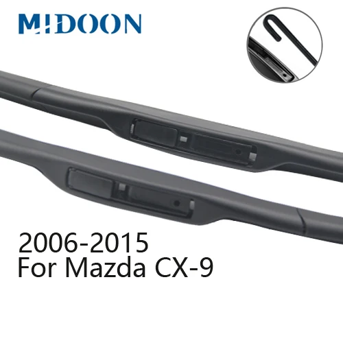 MIDOON стеклоочистители для Mazda CX-9(CX9) подходящий крючок/нажмите модель с кнопками Год 2006 до - Цвет: 2006-2015