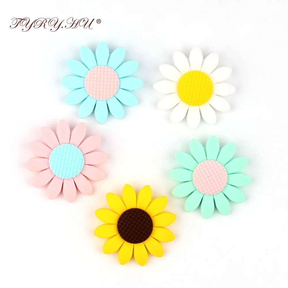 TYRY.HU 5pcs Baby Teething Pacifier Clips Personalized Name Safe Silicone Beads Dummy Chains for Nipples Hot Christmas Gifts