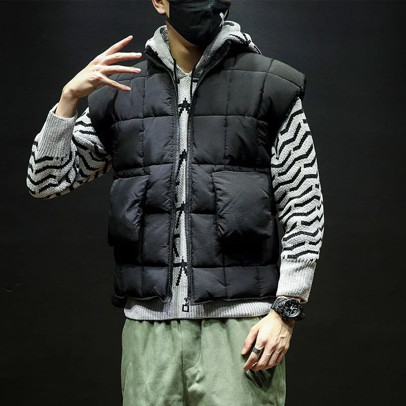 M 4XL 5XL winter jacket men casual thick warm vest men fashion gilet