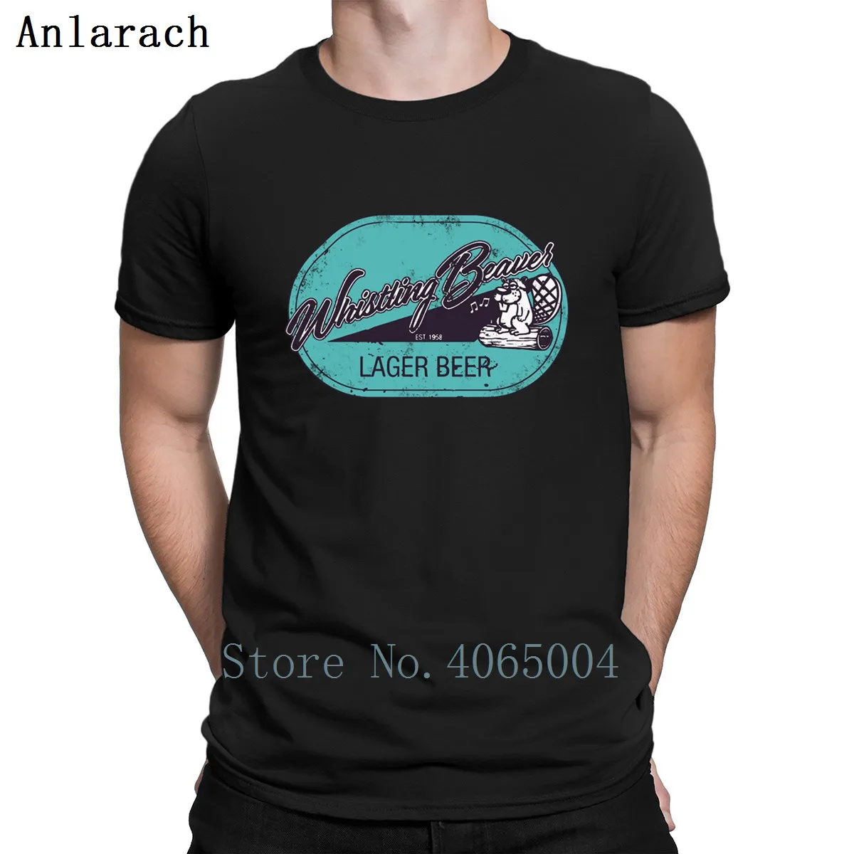 cheap Whistling Beaver Lager Beer T Shirt Summer Style Tee Shirt Unisex Customize Novelty Euro Size S 3xl Comical Loose Shirt