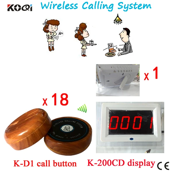 US $161.28 Restaurant Paging System Call Waiters Big Led Screen With Smart Watch Pager And Call Button Newest