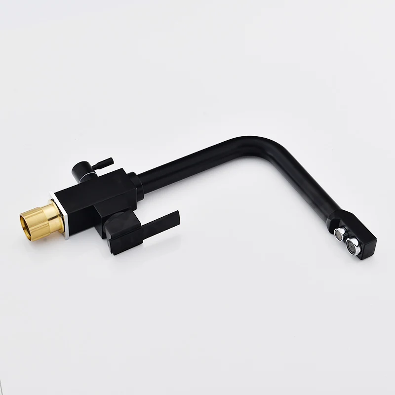 Fapully Black Brass Kitchen Faucet Mixer Sink Tap Cold and Hot Kitchen Modern Drinking Water 3 Way Filtered Faucet Mixer 574-33 Fapully Black Brass Kitchen Faucet Mixer Sink Tap Cold and Hot Kitchen Modern Drinking Water 3 Way Filtered Faucet Mixer 574-33