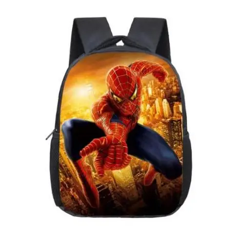 Picture color Сумка с человеком-пауком; повседневные детские школьные сумки; Mochila Infantil; 12 дюймов; школьные рюкзаки с супергероем человеком-пауком; сумка для книг в детском саду - Цвет: Picture color