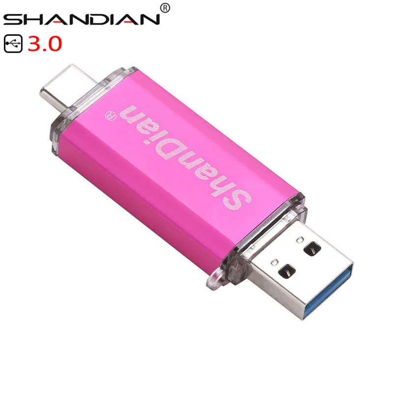 SHANDIAN USB 3 0 Акция Type C 1 OTG 32 Гб 64 Внешняя карта памяти 16 мобильный компьютер флэш