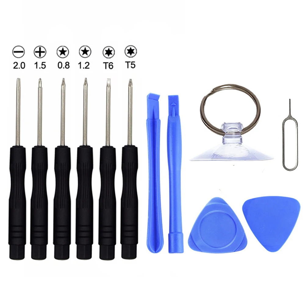 

12 In 1 Slotted 2.0 Phillips 1.5 Pentalobe 0.8 1.2 Torx T5 T6 Screwdriver Kit Pry Tool for iPhone 4S 5 5S Samsung PC Repair