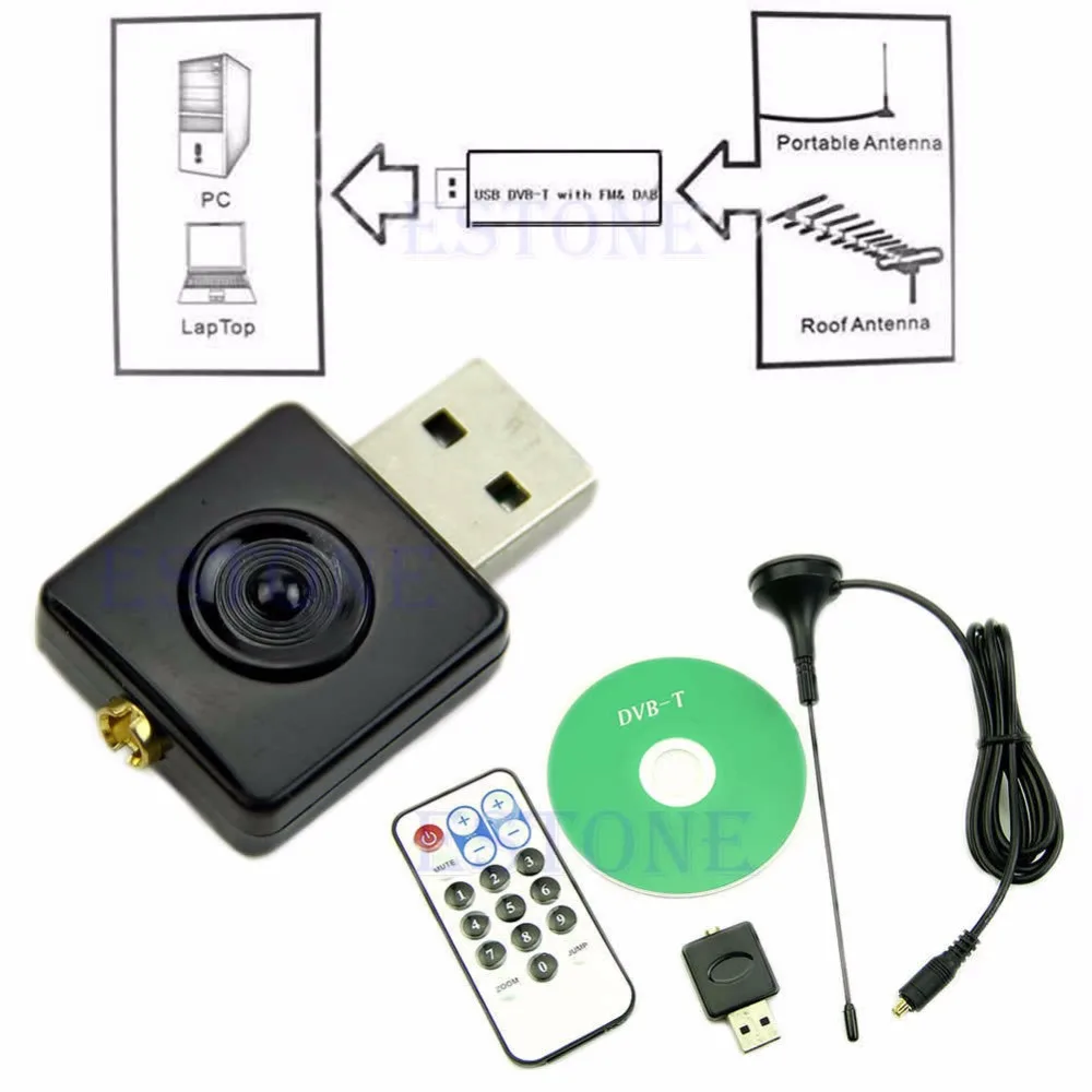 

Hot Newest MINI USB DVB-T&RTL-SDR Realtek RTL2832U&R820T Tuner Receiver MCX Input