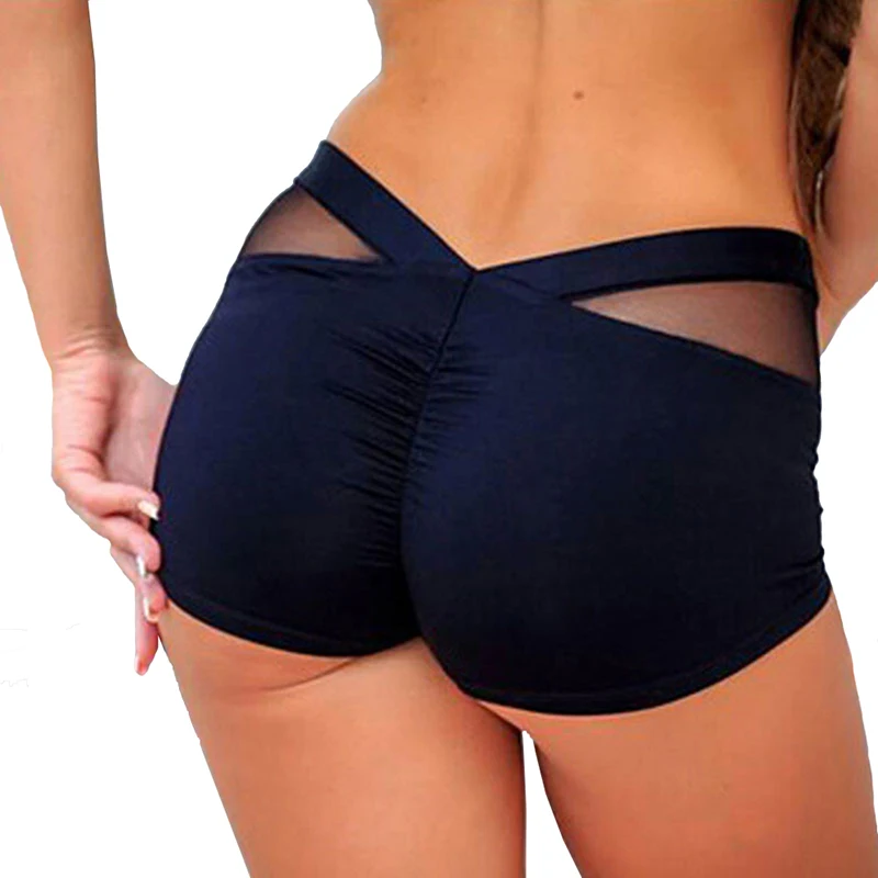 WmcyWell Compression Breathable Shorts Women Gym Short Slim Mesh Short Fitness Workout Elastic Shorts