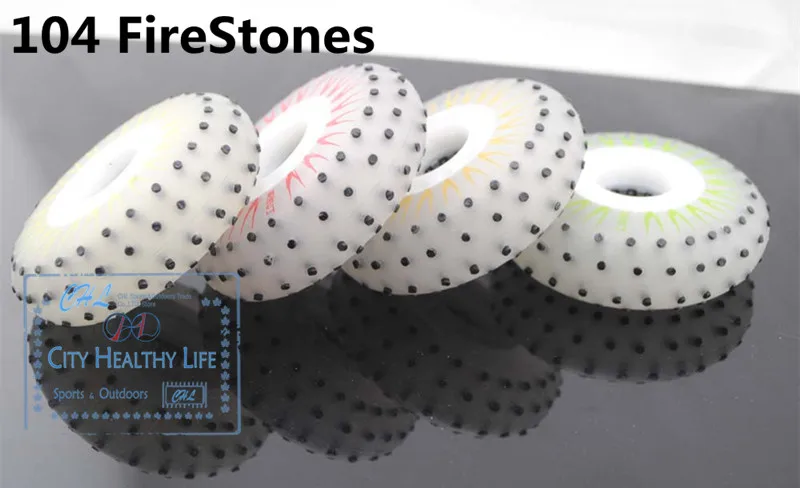 52 104 208 Флинт камень огня светодиодной вспышкой роликовые коньки колеса Firestone катание Родас Slide тормоза 80 мм 76 мм 72 мм красный белый 4 шт./лот