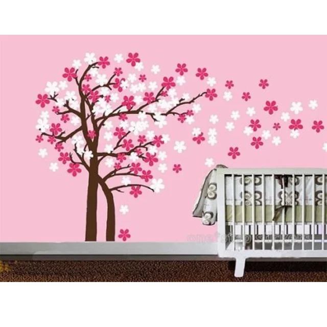 Kid Room Decoration Wall Paper Art Viny Removable Sticker Flower Tree 170x180cm Stickers Flowers Decoration Wallroom Decoration Aliexpress
