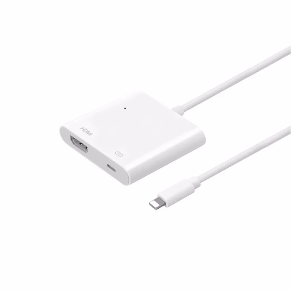 Цифровой av адаптер Lightning HDMI для iPhone ТВ аудио видео HDTV конвертер X 6 S iPad iPod|lighting to