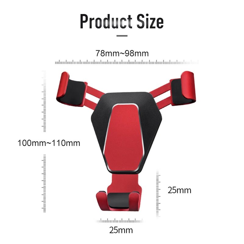 Автомобильный держатель для телефона, автомобильные аксессуары, магнитный гравитационный кронштейн, алюминиевый сплав, автомобильная воздушная розетка, зажим, телефон, gps, подставка, поддержка, универсальный