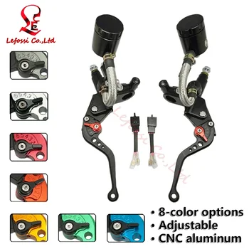 

2pc BLACK 7/8" 22mm Motorcycle Hydraulic Brake Clutch Master Cylinder CNC For Yamaha VMAX12 VMAX1200 XJR1200 XJR1300 17mm Piston