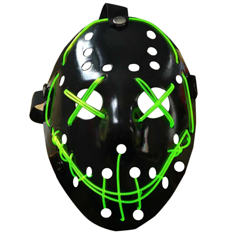 Black Cool Halloween Mask LED Light Up Black Mask From The Election