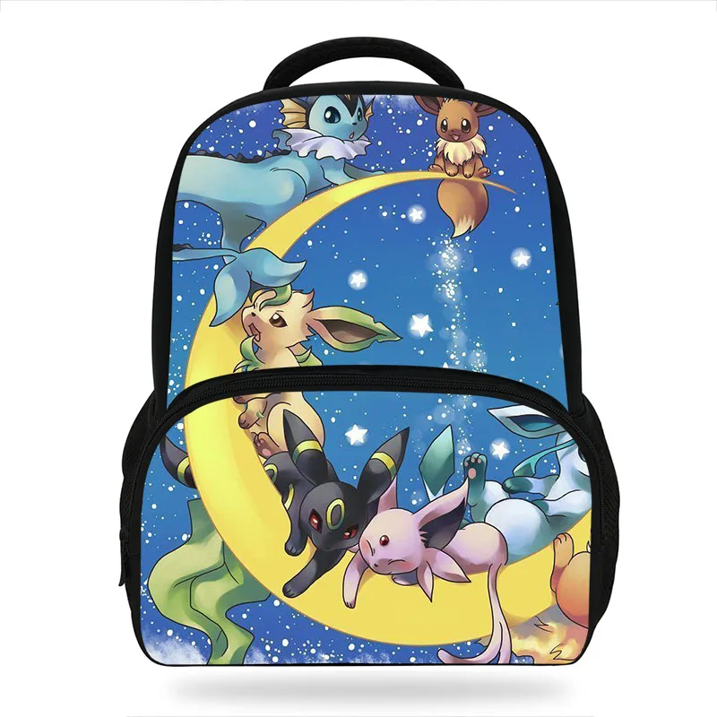 Рюкзак для девочек с рисунками из мультфильмов Pokemon Jolteon детский школьный