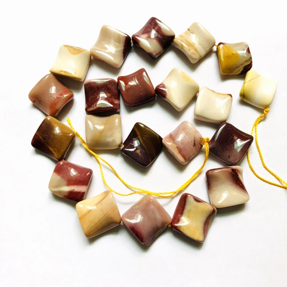 

Wholesale 1string Natural Mookaite Gem Stone Beads 16mm Square Gem Stone Loose Beads For jewelry making 15.5"