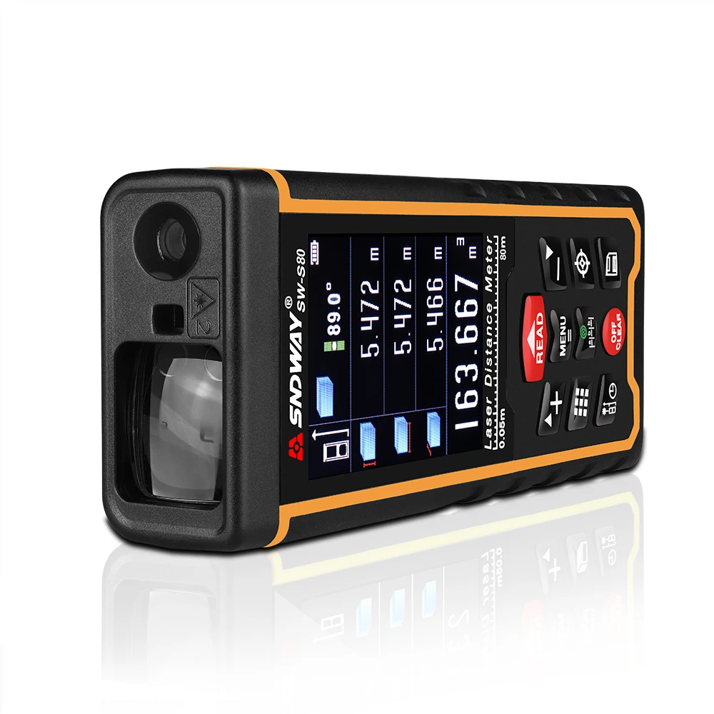 SNDWAY перезаряжаемый 80 м цветной lcd лазерный дальномер Высокоточный W camera Лазерная