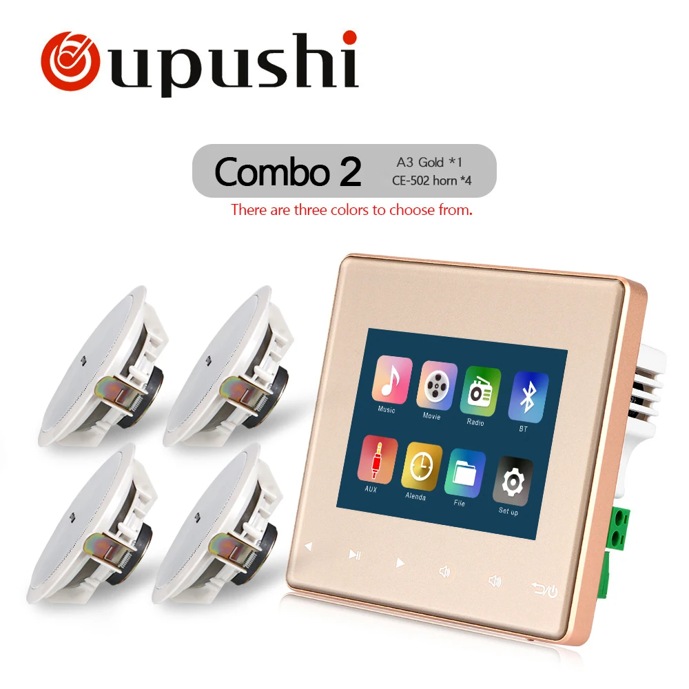  Oupushi Home Audio visual in wall amplifiersFM/SD/AUX IN/USB Music PlayerBluetooth digital stereo a