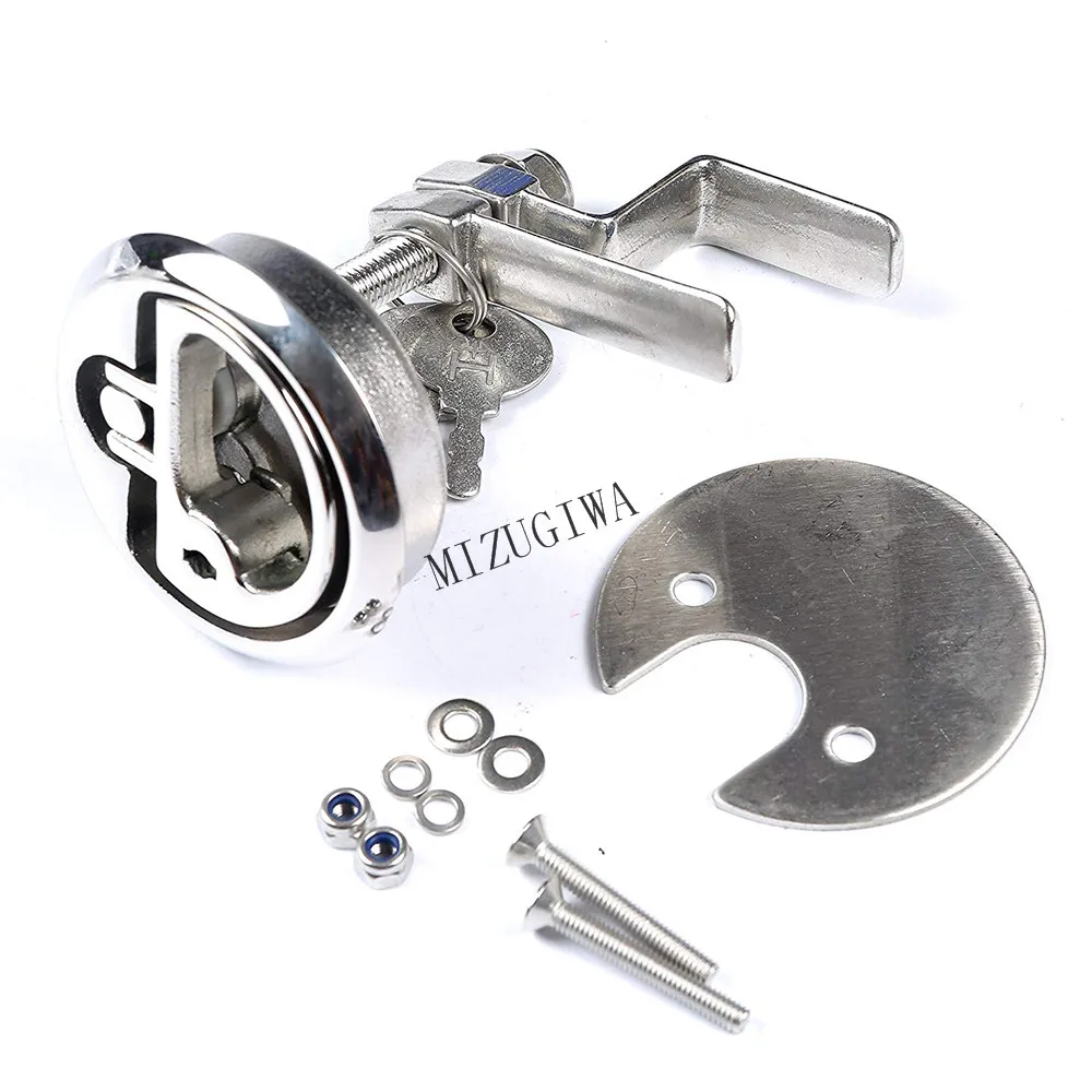

Marine Cam Latch Boat Locking Style with Fasteners Keys Grade Boat Latch Pull Stainless Steel 316 for Flush Cabinet