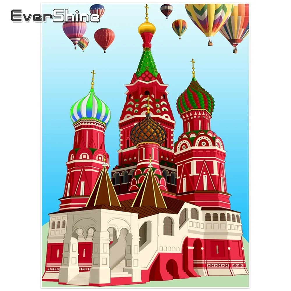 

EverShine Diamond Painting Landscape Diamond Embroidery Cross Stitch Scenic Full Square Diamond Mosaic Castle Rhinestone Crystal