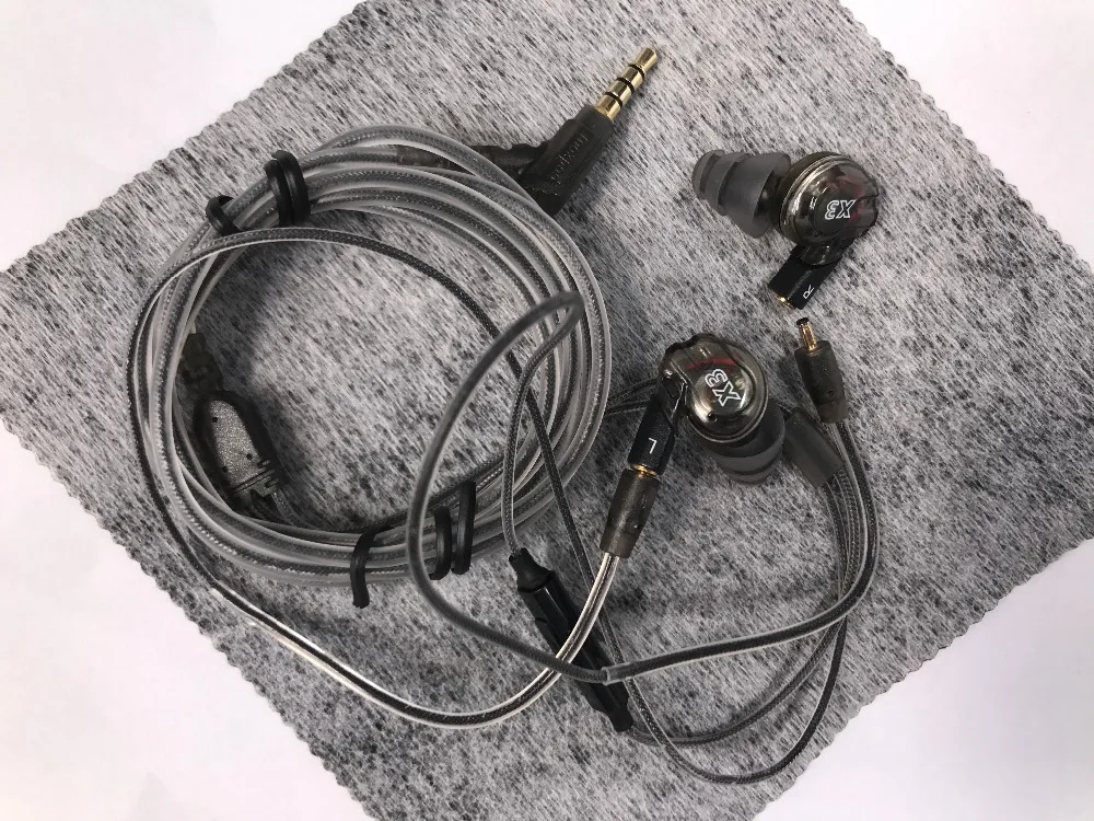 Moxpad x3 preto transparente in-ear esportes fones