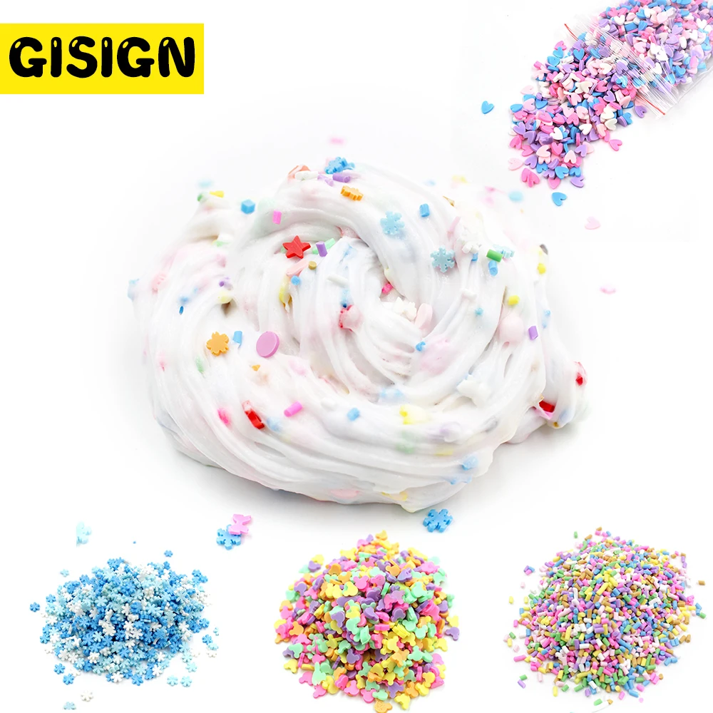 

Fake Sprinkles Addition for Fluffy Slime Charms Bead Make Kit DIY Box Antistress Slime Clay Accessories Plasticine Toys