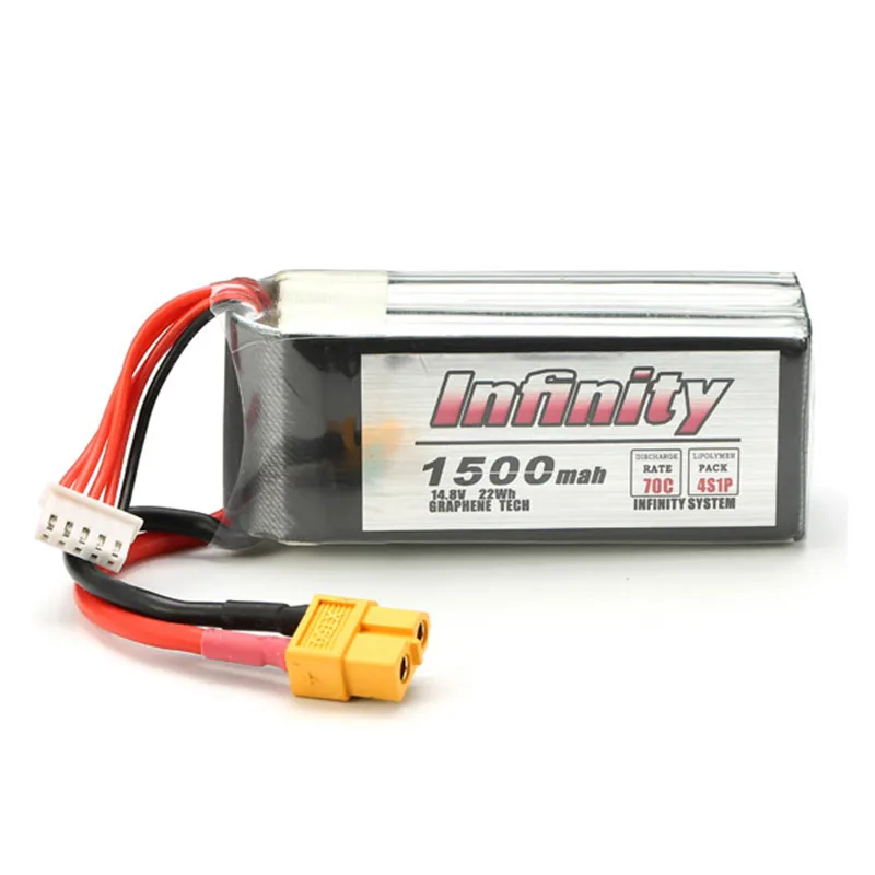 Infinity 4S 14.8V 1500mAh 70C Graphene LiPo Battery XT60 Support 15C