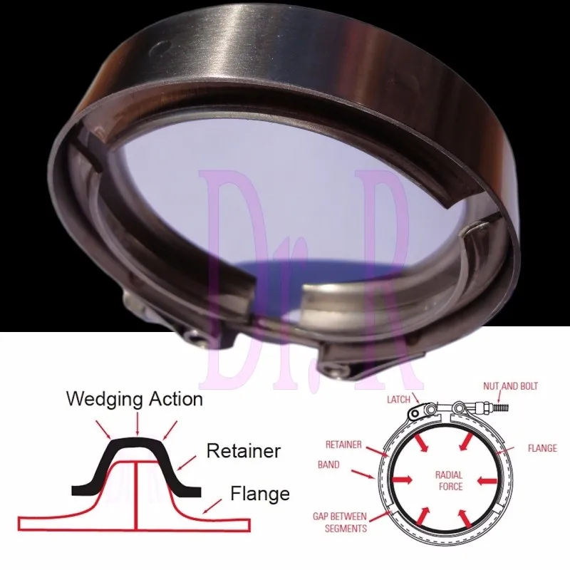 v band clamp details drawing