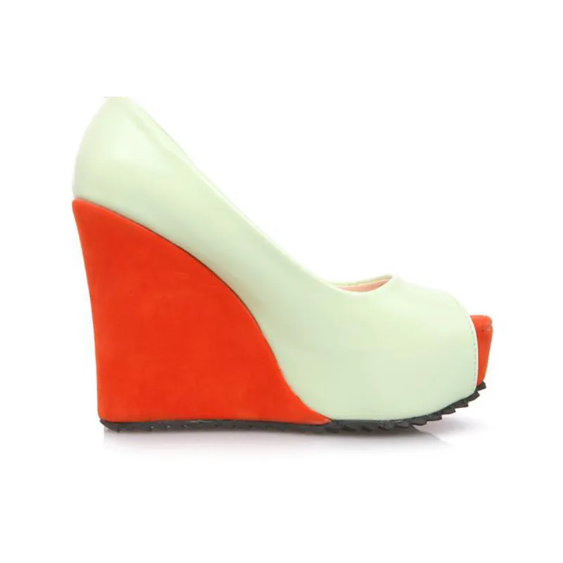 Plus Size 31-43 Women High Heels Sandals Fashion Peep Toe Wedges Shoes For Women Shallow Mouth Slip On Ladies Casual Party Shoes (17)