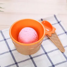 Шесть разноцветная ложка для мороженого чаша с ложкой прекрасный подарок дети любят десертное Мороженое Чаши мороженое чашки