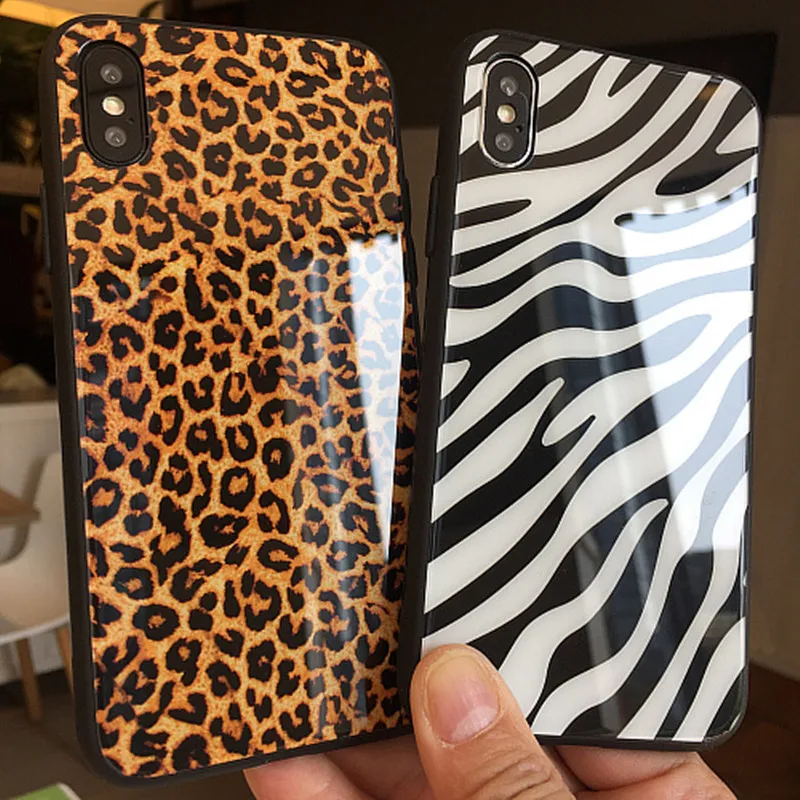 Aliexpress.com : Buy Luxury Tempered Glass Leopard Phone