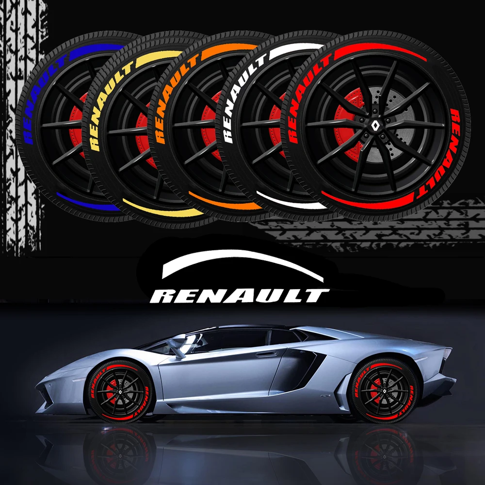 

Fashion Car Wheel Stickers Tire 3D Sticker Letter Custom emblems For Renault Megane 2 3 Duster Logan Clio 2 Captur Car Styling