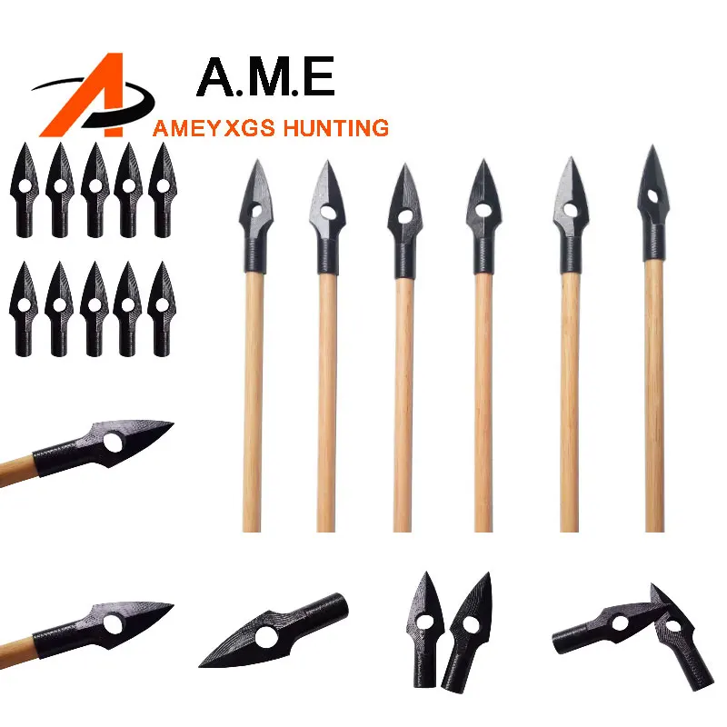 6/12 pcs Archery Hunting Arrow Heads 150 Grain Protable Durable Willow