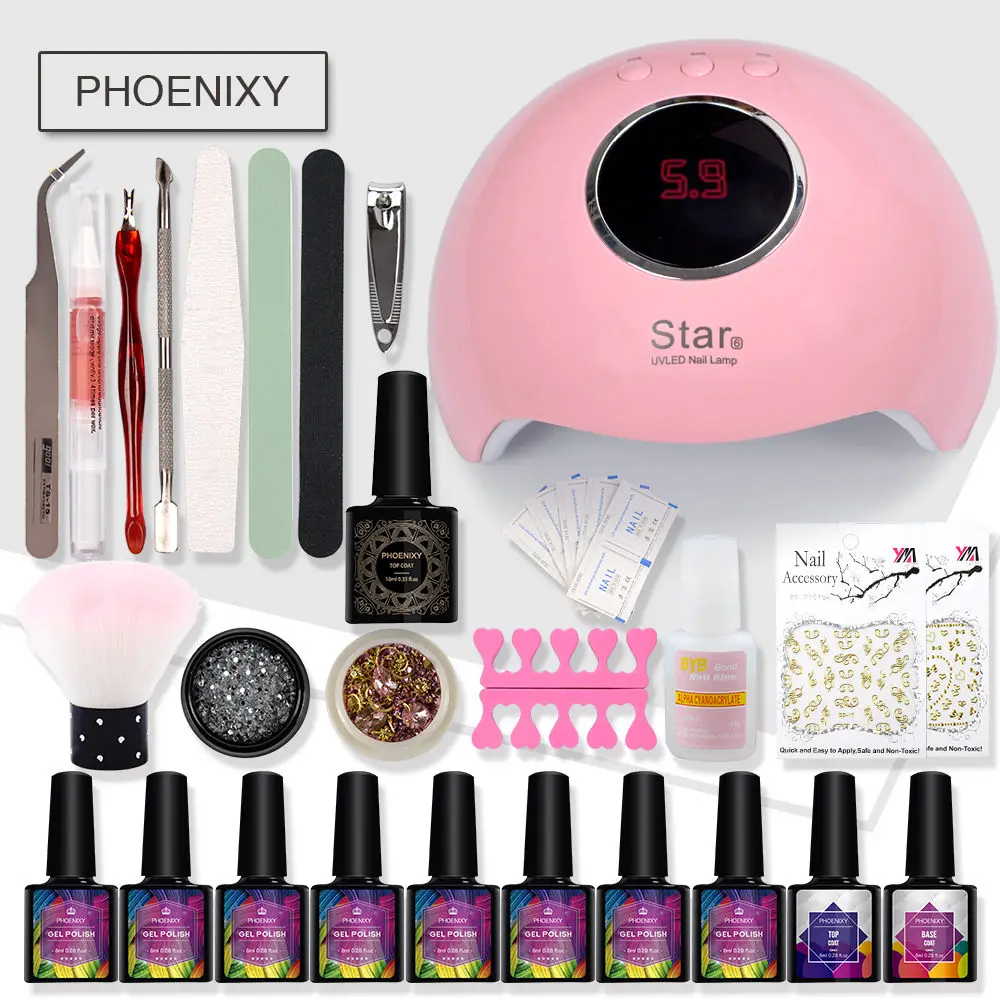 

Manicure Set Nail Gel Polish Kit For 8ml Manicure Gel Varnish Nail Art Set 36W UV Lamp Nail Dryer Tools For Manicure Nail Set