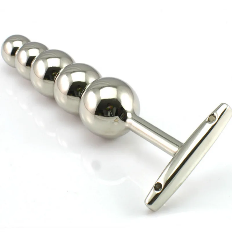 Auexy Stainless Steel Metal Openable Anal Plugs Heavy Anus Beads Lock With Handles Sex Toys 