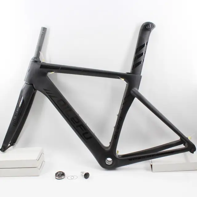 $US $275.98 Newest QILEFU 700C racing Road bicycle matte+gloss logo UD full carbon fibre bike frames fork seatp