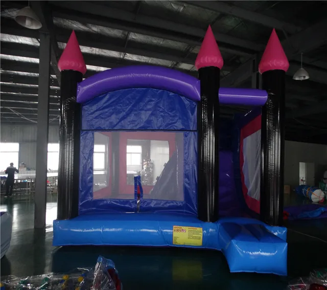 US $880.00 Factory Costomzied pvc inflatable bouncer castle with slide jumping combo for kidsinflatable slide