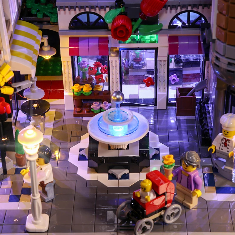 Набор со светодиодной подсветкой для конструктора Lego 10255 квадратные совместимые