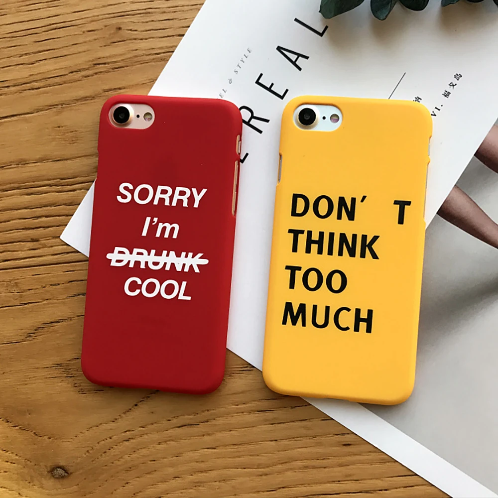 

Heyytle Simple Letter Pattern Case For iPhone XR XS MAX 8 7 6 6S Plus Cases Couple Half-Pack Ultra Thin Slim Protective Shell