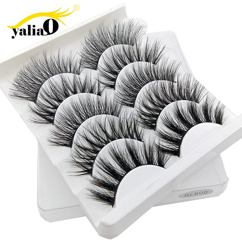 

YALIAO 3D False Eyelashes 5 Pairs Natural Thick Makeup Eye Lashes Eyelash Extension High Quality Fake Eyelashes For Beauty