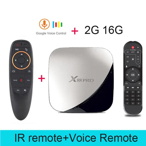 Android tv box X88 Pro 4G 64G android 9,0 smart tv Rockchip RK3318 четырехъядерный 2,4G& 5G wifi 4K HDR медиаплеер Google Play tv box - Цвет: 2GB 16GB G10 Gyro