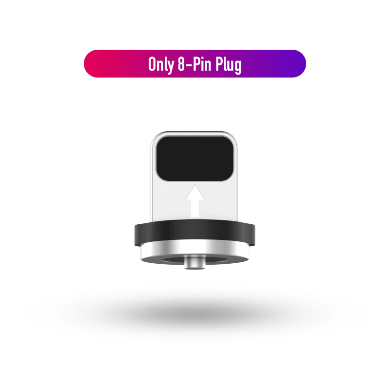 Светодиодный магнитный usb-кабель для быстрой зарядки iPhone samsung, кабель Micro USB type C, магнитный телефонный кабель для Xiaomi huawei - Цвет: Only Plug For iPhone