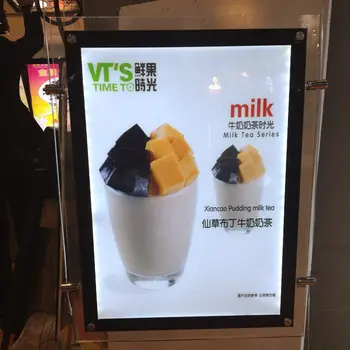 

Vertical A3 Cable Hanging Acrylic Frame LED Window Display Lightbox Sign for Restaurant/Hotel/Fast Food Store/Real Estate Agent