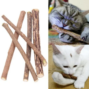 

5pcs /set Cat Cleaning Teeth Natural Catnip Pet Cat Molar Toothpaste Stick Matatabi Actinidia Fruit Silvervine Cat Snacks Sticks