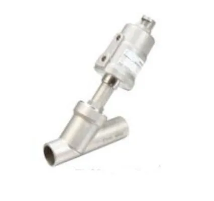 

2 1/2 inch 2/2 Way single acting stainless steel pneumatic angle seat valve 90mm actuator