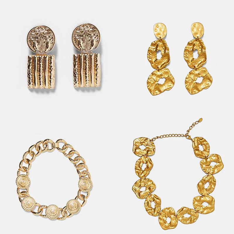 Vedawas, роскошное ожерелье-чокер с кристаллами для женщин, Панк металлическое массивное ожерелье s, ювелирные изделия для рождественской вечеринки, подарки, x2061