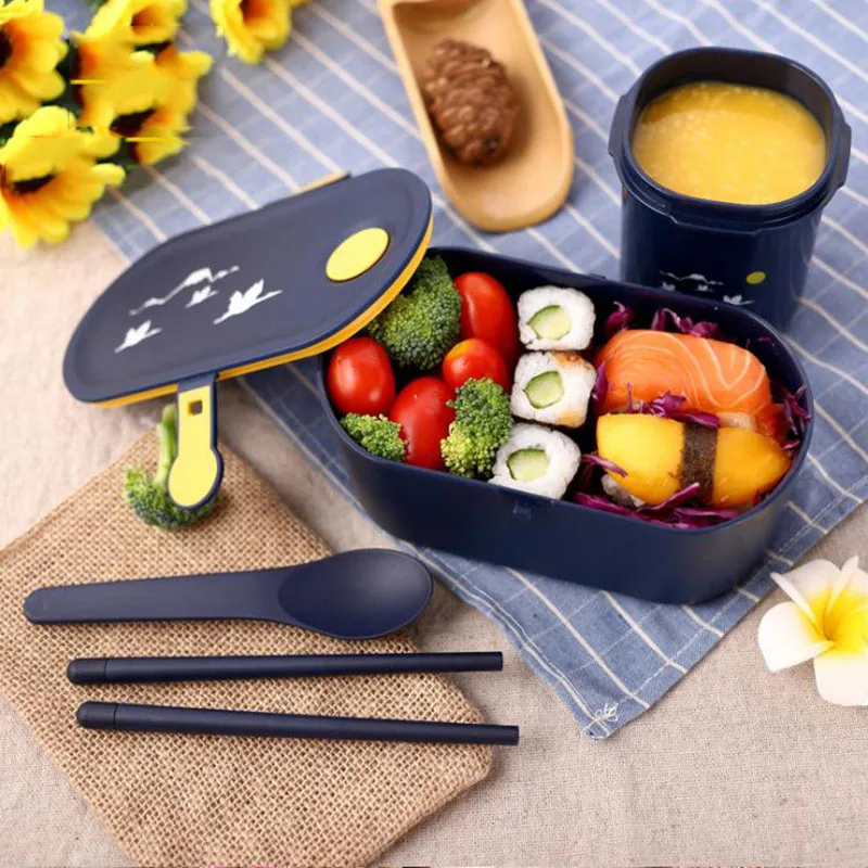 ONEUP Japanese Style Lunch Box Eco friendly Bento Box Leakproof Food