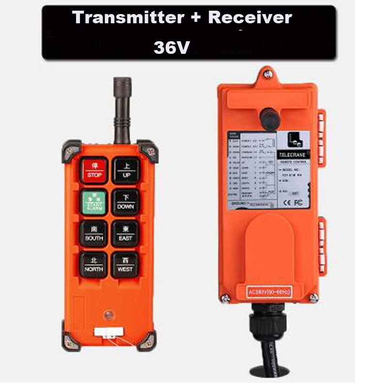 

Quality Assurance 36VAC Industrial remote controller Hoist Crane Control Crane remote control 1 Transmitter + 1 Receiver