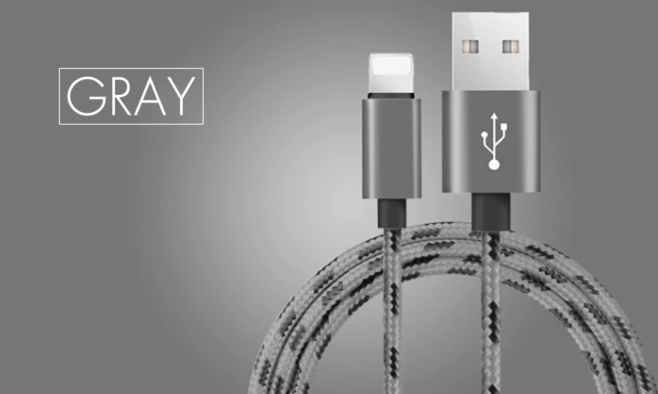 NOHON Nylon Fast Charging Data USB Cable For Apple 8Pin For iPhone XS MAX XR X 7 6 8 5S Plus For iPad Mini Lighting Charger Cord (14)