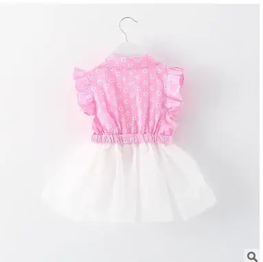 Детская одежда малыша хлопковое волокно сплайсинга шифоновое платье детское платье международная торговля детская одежда