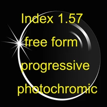 Индекс 1,57 свободной прогрессивной формы с фотохромной переходная линза(UV400) HMC Антибликовая и против царапин